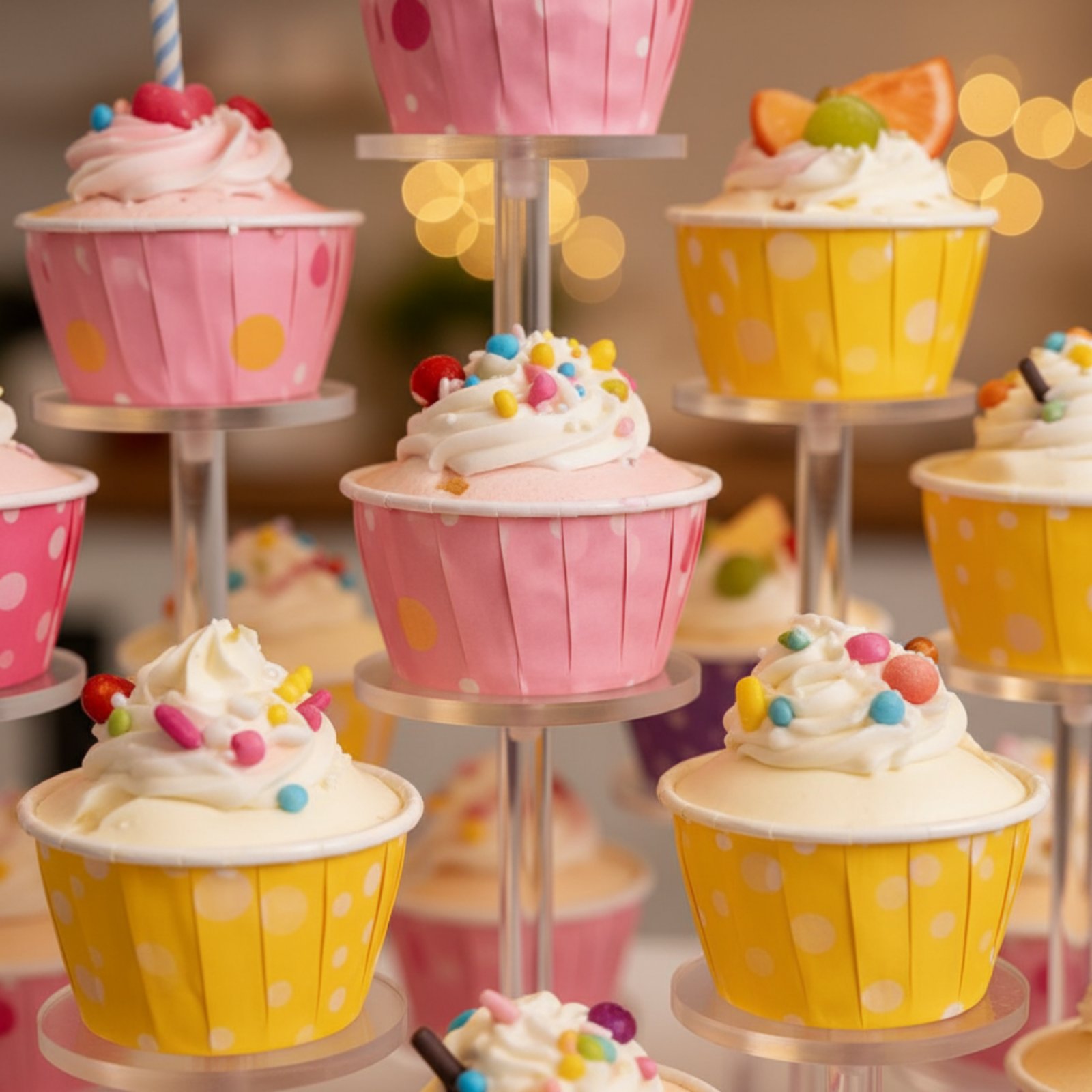 Cupcake Stand Tier - Акриловая подставка для кексов, прозрачная круглая