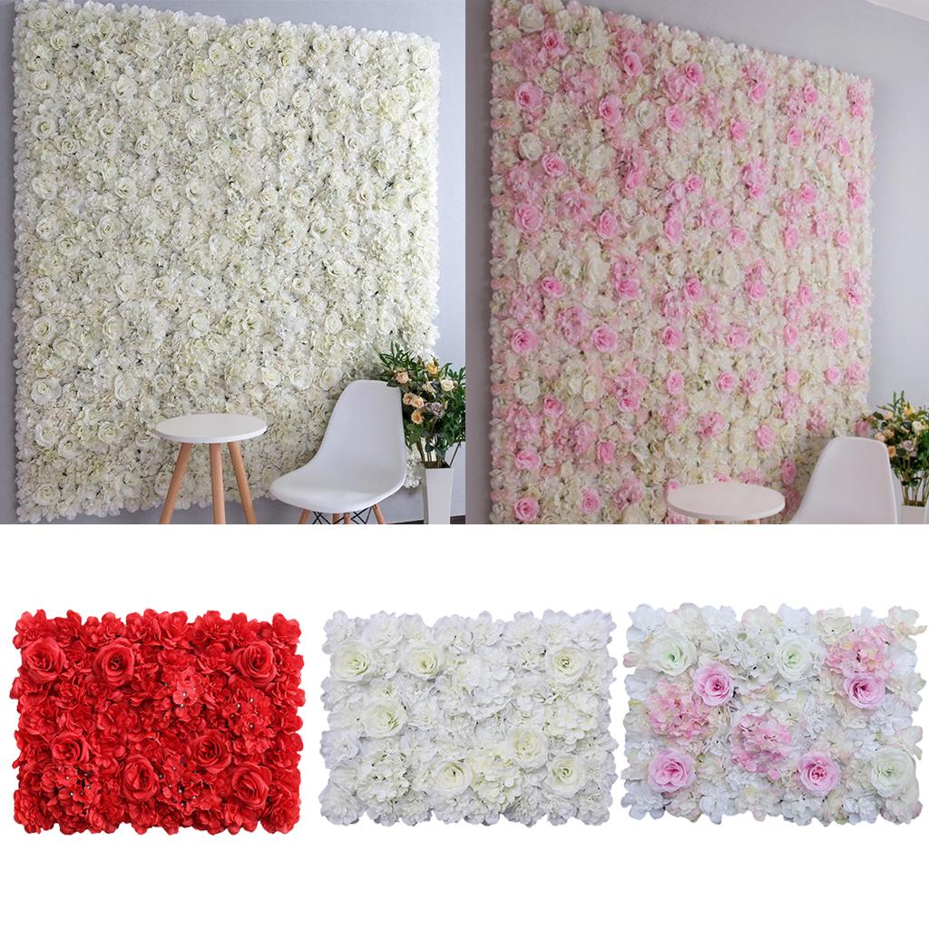 Flower Wall Panel - Романтические искусственные свадебные цветочные панели, свадебное