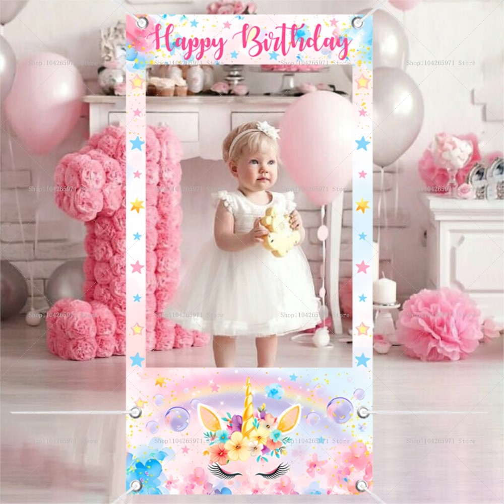 Photo Booth Frame - Фоторамка с единорогом для фотосессии, реквизит
