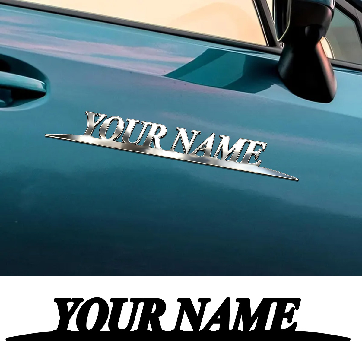 Event Suppliers - Металлические модные наклейки YOUR NAME, индивидуальный