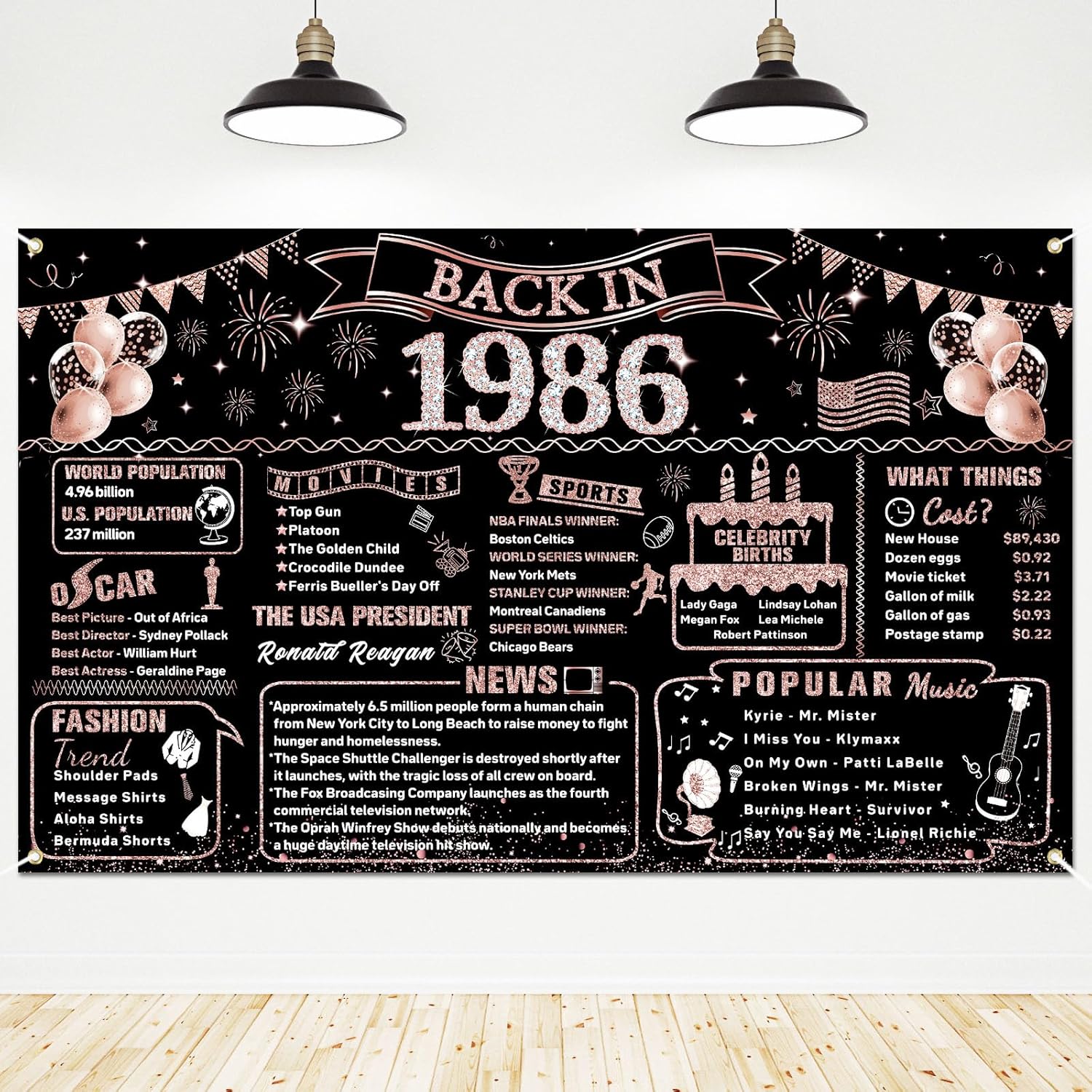 Party Banner Gold - Украшения на 40-летие для женщин, баннер