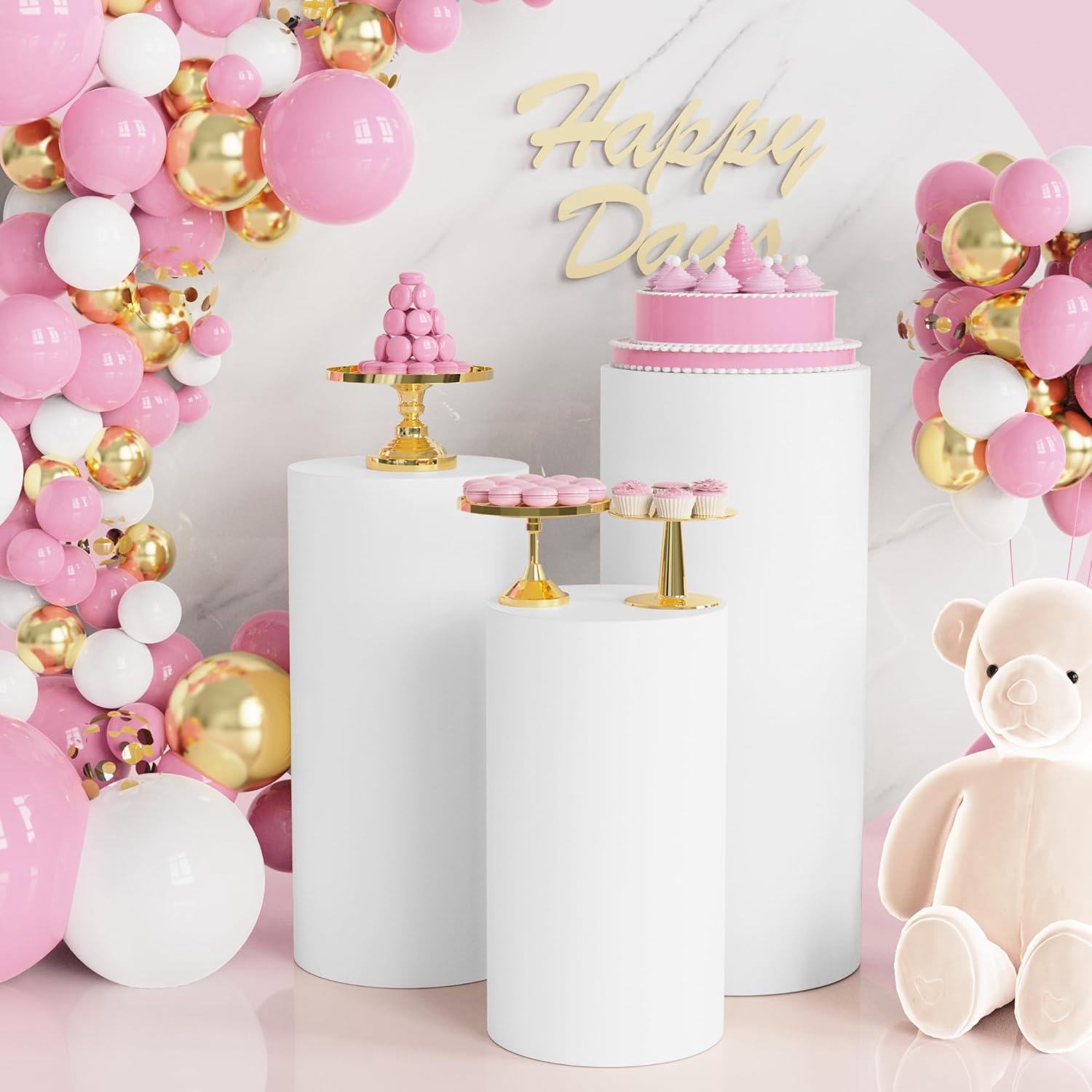 Dessert Table Backdrop - Yeele 1/3/5 шт. белые эластичные чехлы-подставки