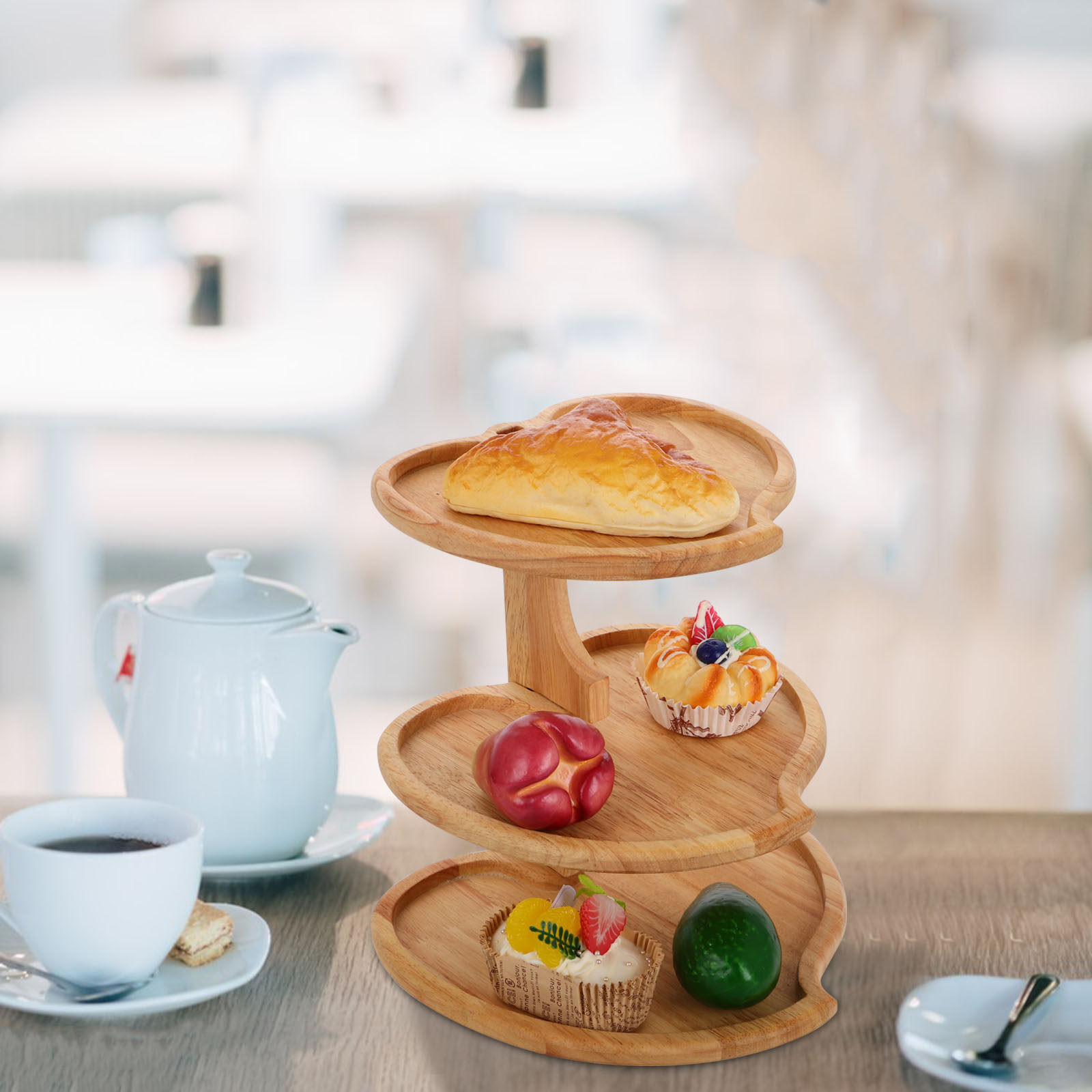 Cupcake Stand Tier - Трехъярусная деревянная подставка для торта в