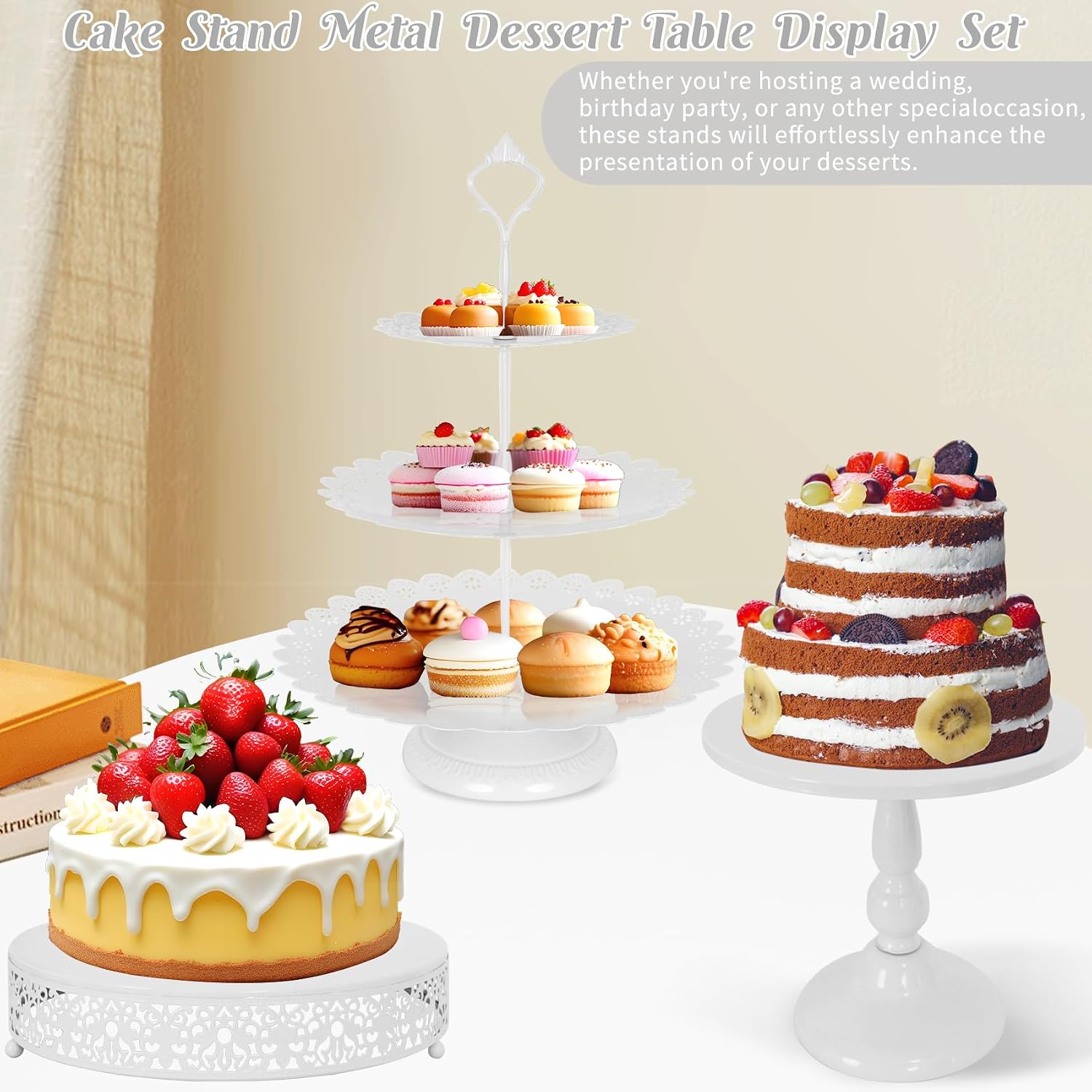 Черный металлический набор для – обзор и цена Cupcake Stand Tier