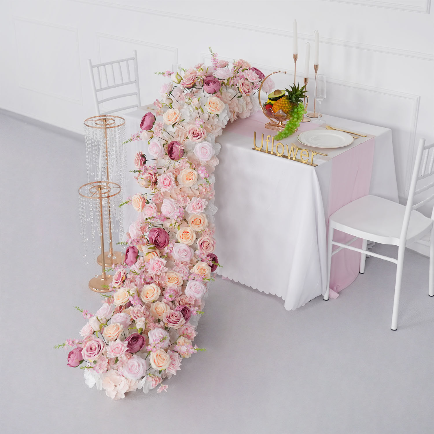 Uflower Роскошный искусственны – обзор и цена Flower Wall Panel