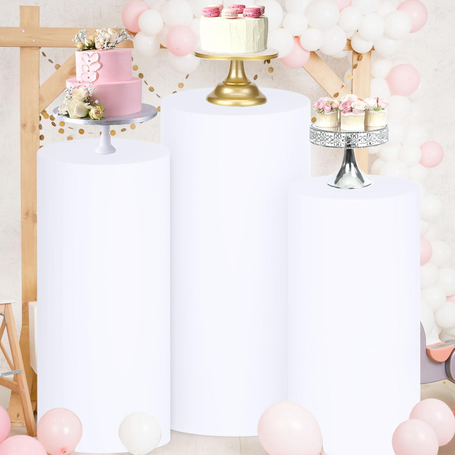 Yeele 1/3/5 шт. белые эластичн – обзор и цена Dessert Table Backdrop