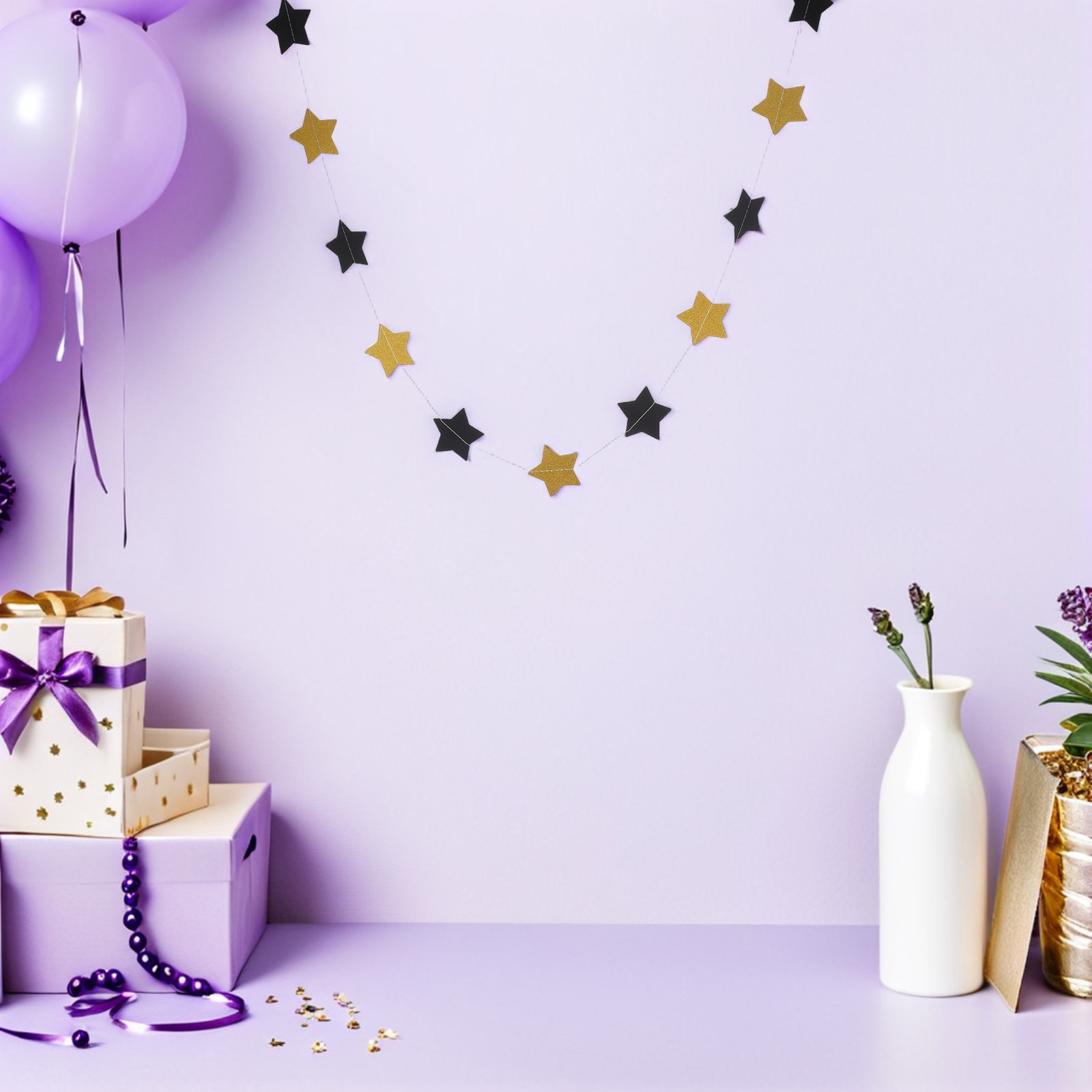 2 шт. Золотые гирлянды-звезды, – обзор и цена Party Banner Gold