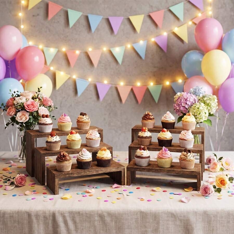 Набор из 6 деревянных подставо – обзор и цена Cupcake Stand Tier